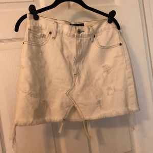 Lucky Brand white distressed skirt